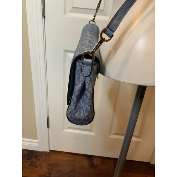 Michael Kors Light Blue Jet Set Logo Crossbody Bag Purse - Picture 5 of 8